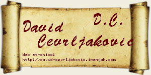 David Čevrljaković vizit kartica